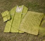 Olive Grace Embroidered Silk Kurta Set