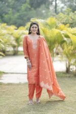 Sunset Glow Embroidered Kurta Set