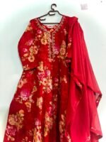Crimson Bloom Embroidered Kurta Set