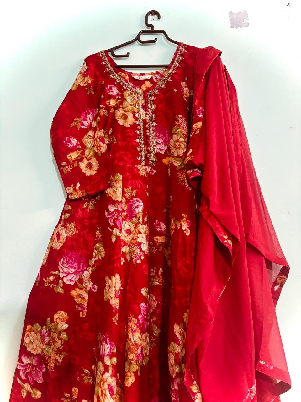 WhatsApp Image 2026-01-19 at 12.04.52 PM Crimson Bloom Embroidered Kurta Set - Image 1